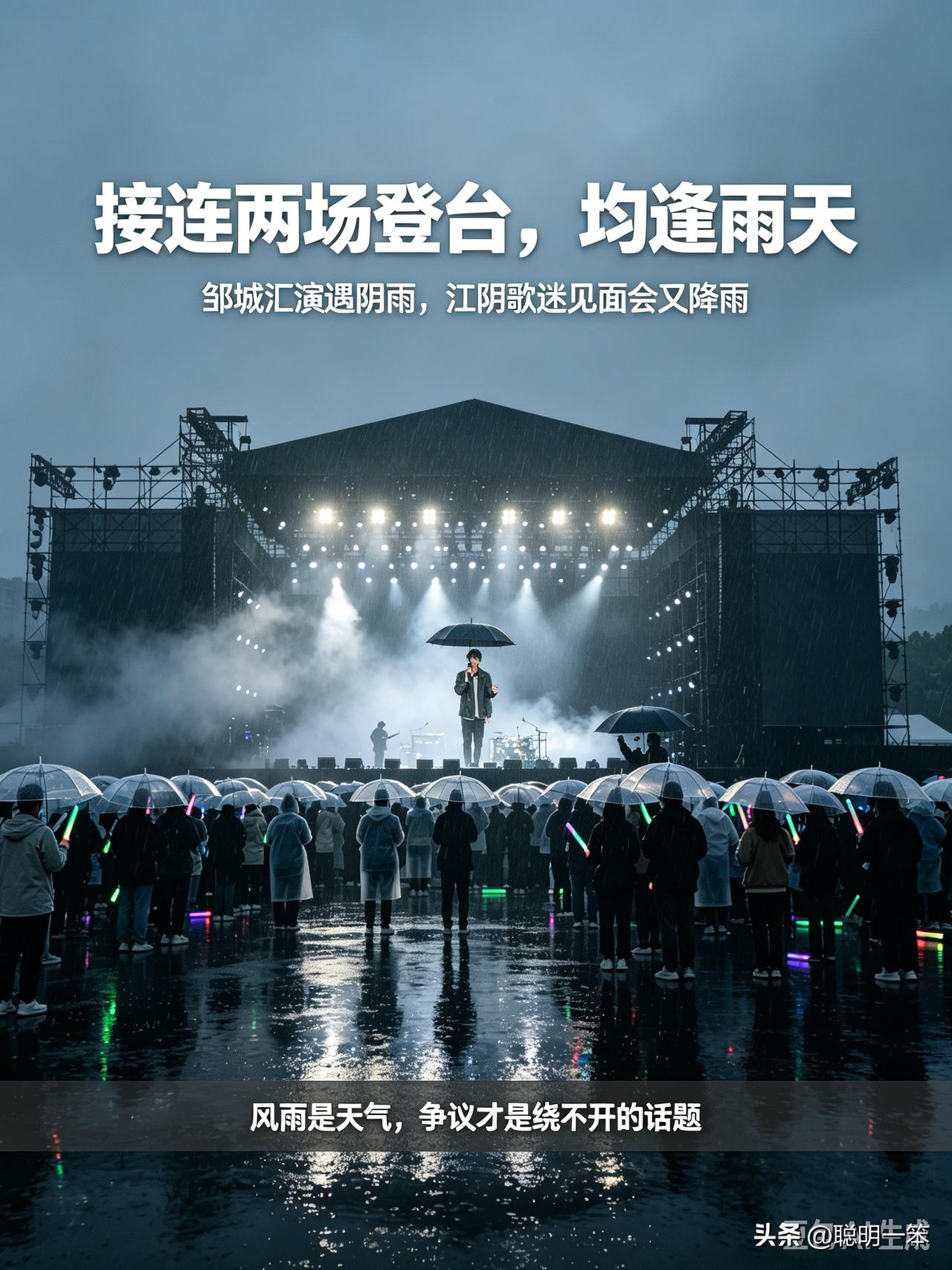 【两场线下登台接连遇雨！网友调侃：云朵线下复出，天不下雨都不行，算不算应验？】