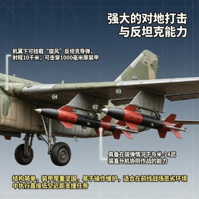 军事ai新视野 俄罗斯Su-25“蛙足”攻击机Su-25是苏联苏霍伊设计局研制的