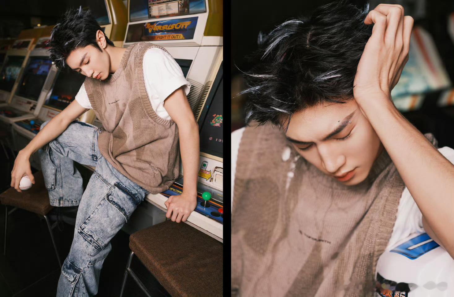 陈哲远29岁游戏玩家生日照 陈哲远29岁游戏玩家生日照来啦，白色挑染满分酷感的哲