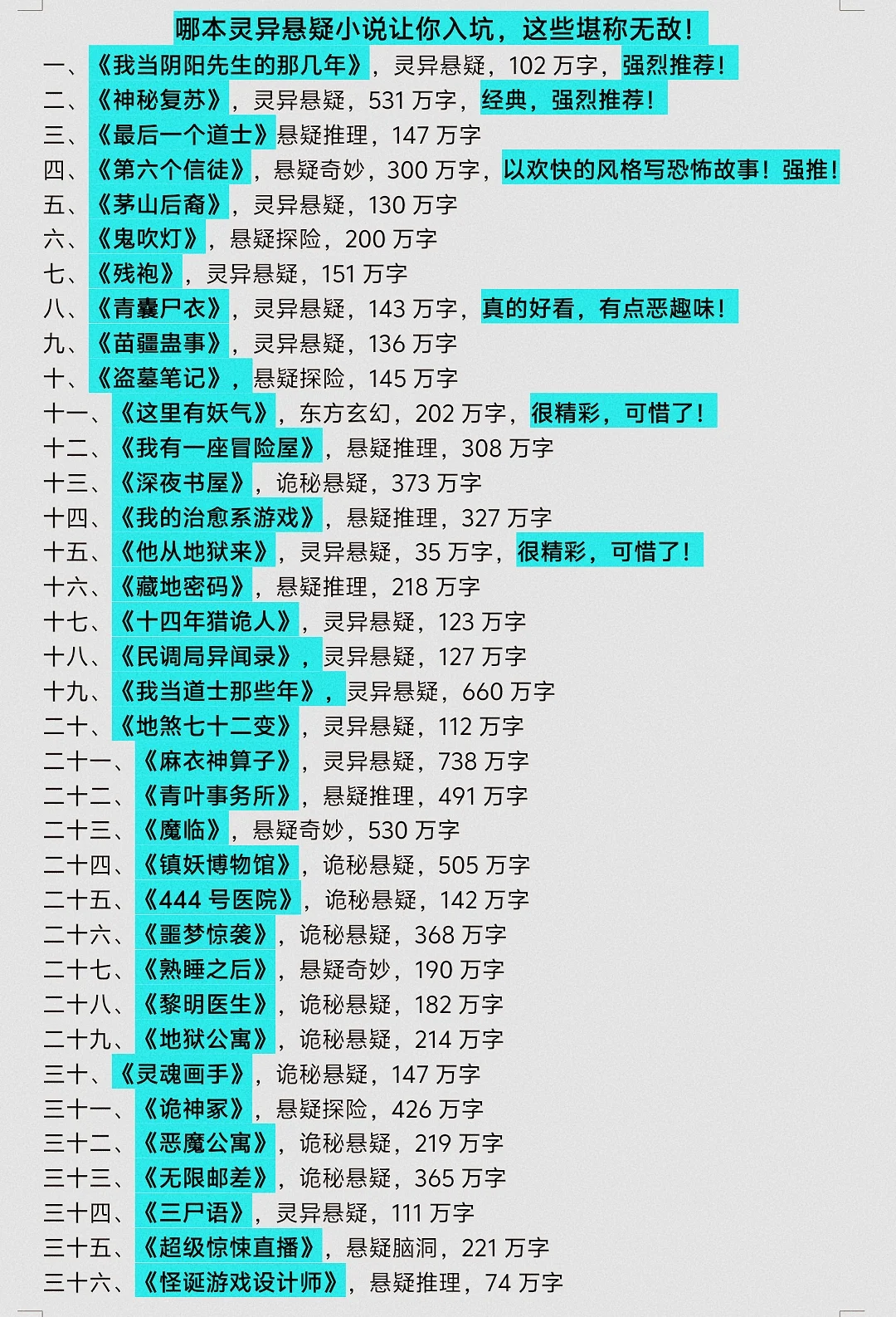 哪本灵异悬疑小说让你入坑，这些堪称无敌！