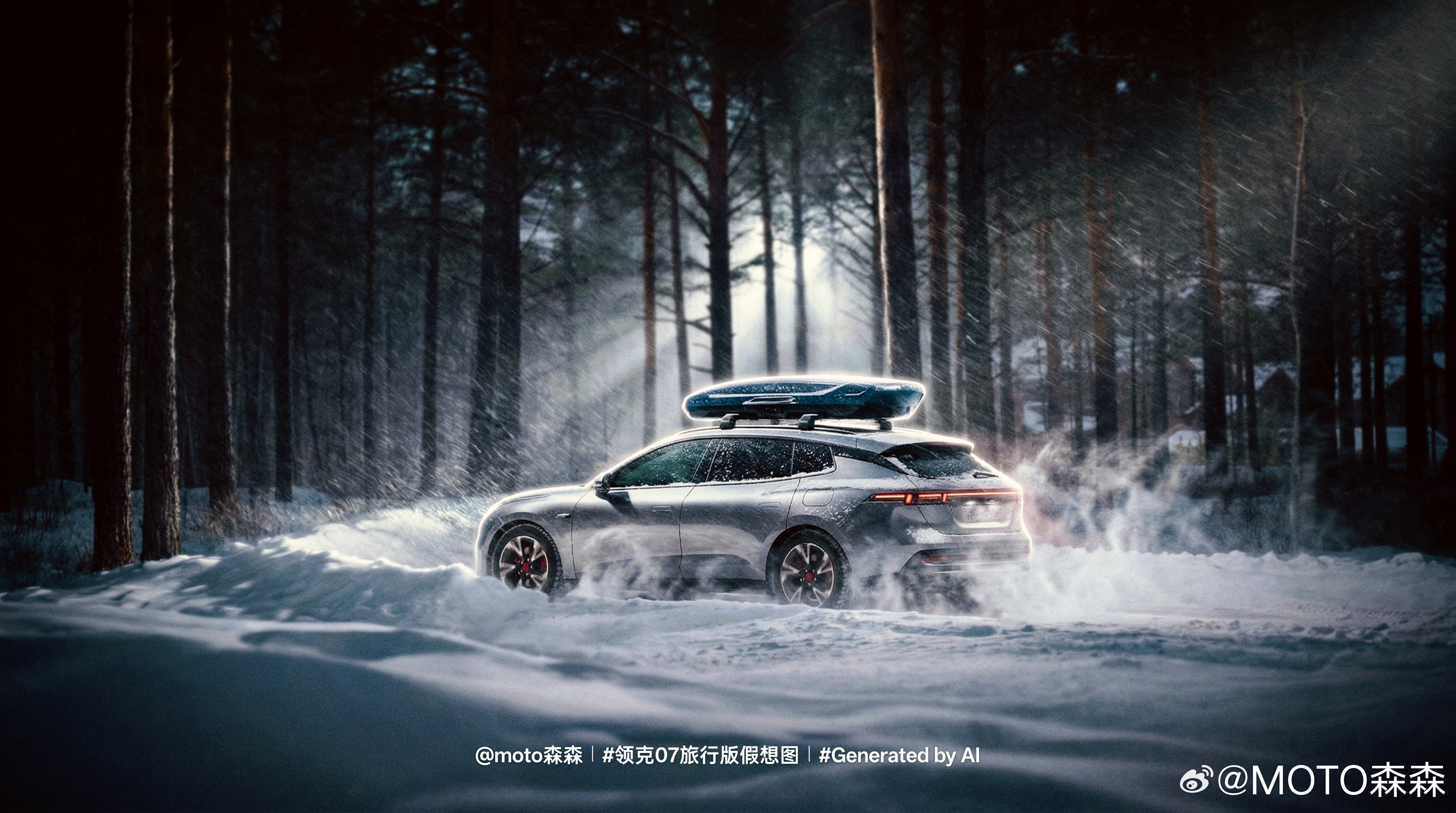 用ai搞搞场景预期gt尾翼做了镂空，应当是不需要后雨刮，但是ai还是没有忘了后雨