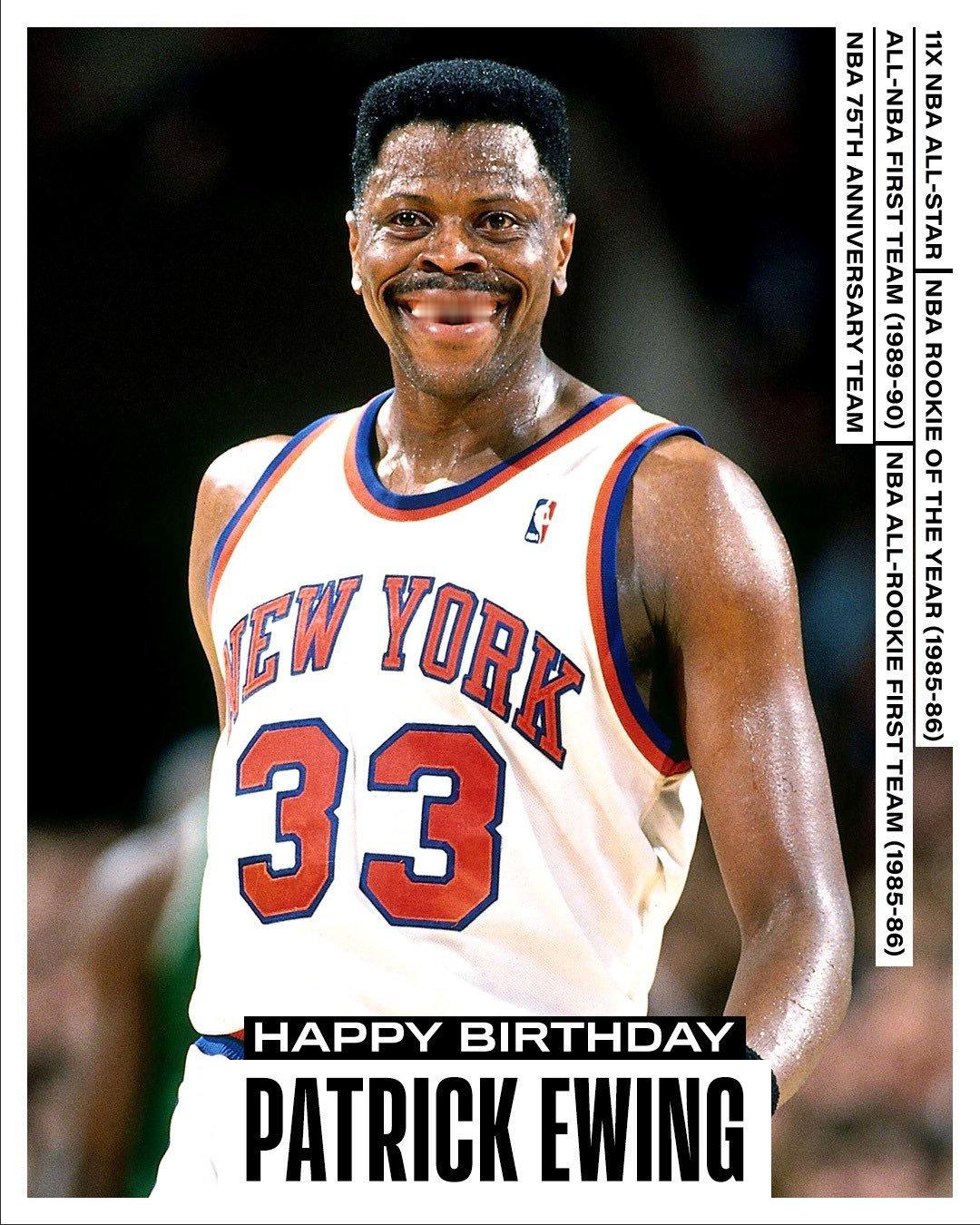 NBA官方祝福尤因63岁生日快乐🎂 ​​​