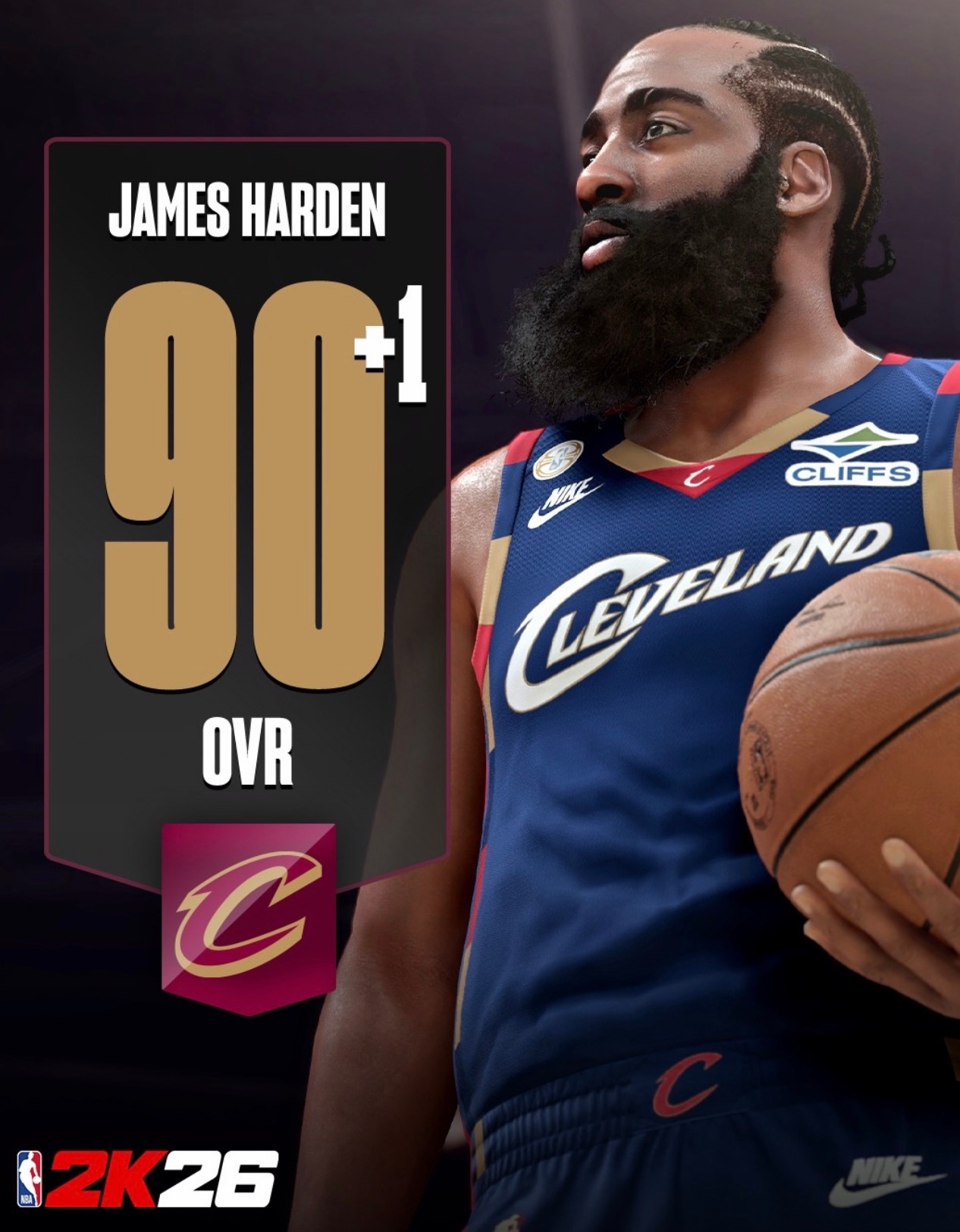 登哥2k分数上涨至90分 