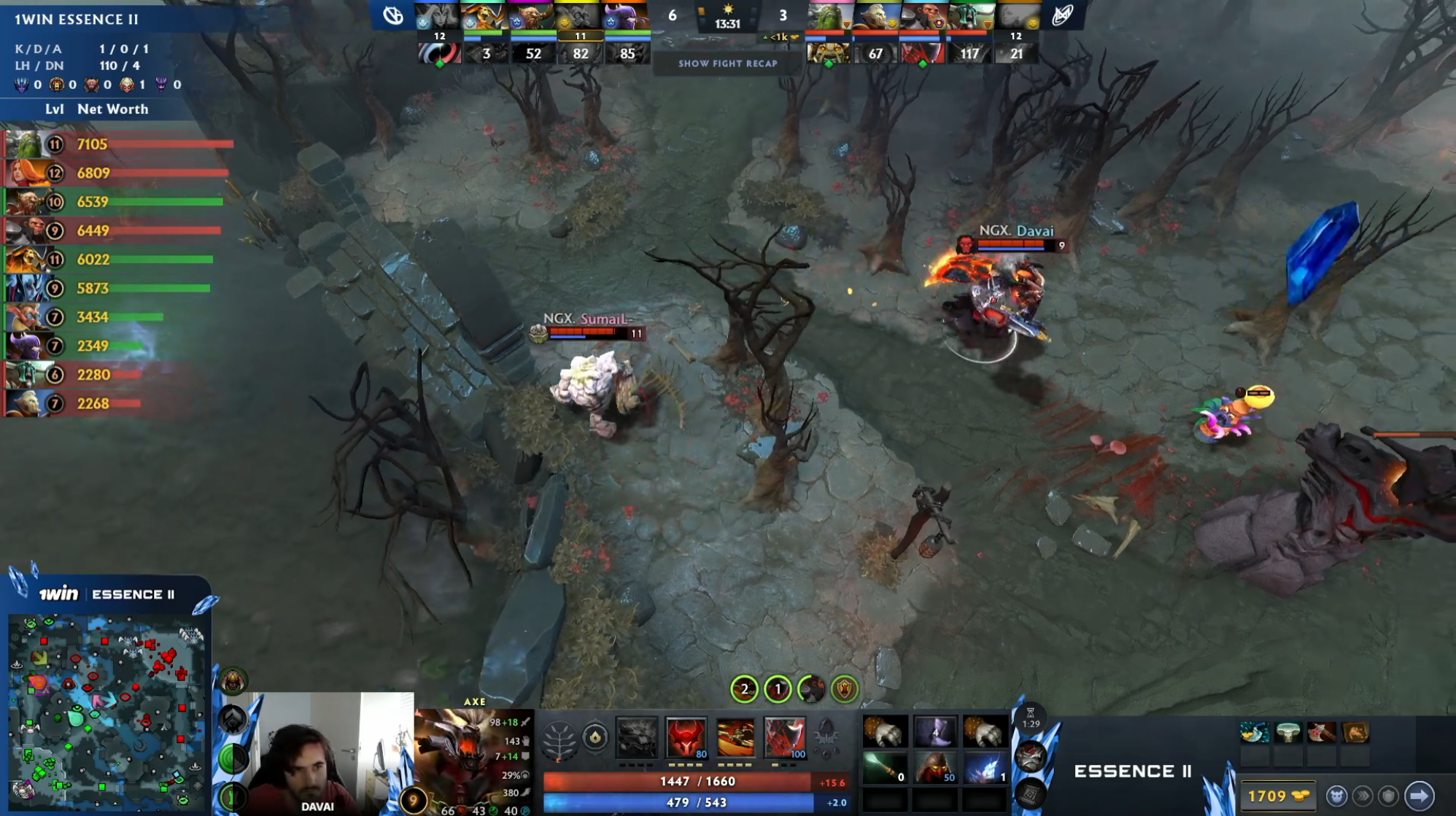 DOTA2 线上赛1W Essence第二季VG对阵Nigma战队BO2第二局，