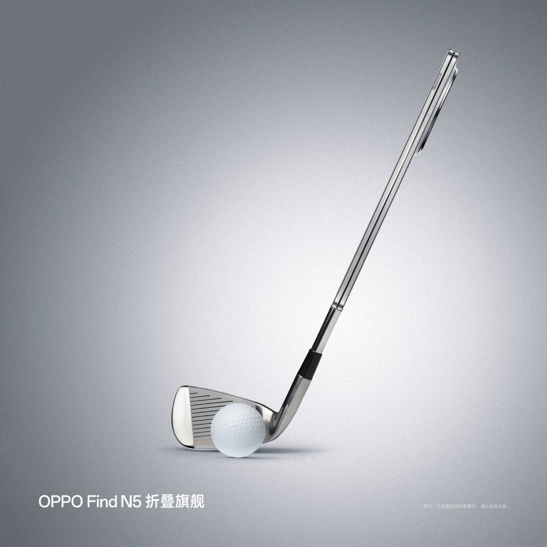 OPPO Find N5  这组创意图真好啊。薄到想不到！薄到找不到！OPPO 
