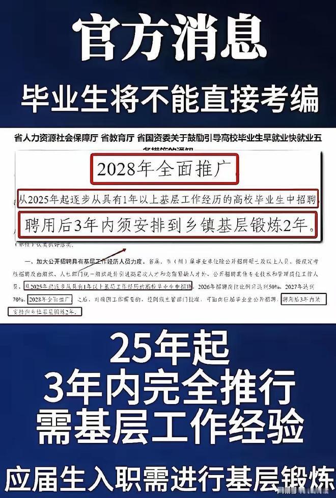 “考公大学生的天要塌了！”最近贵州悄悄发了一份文件，说从2025年开始，省属、市