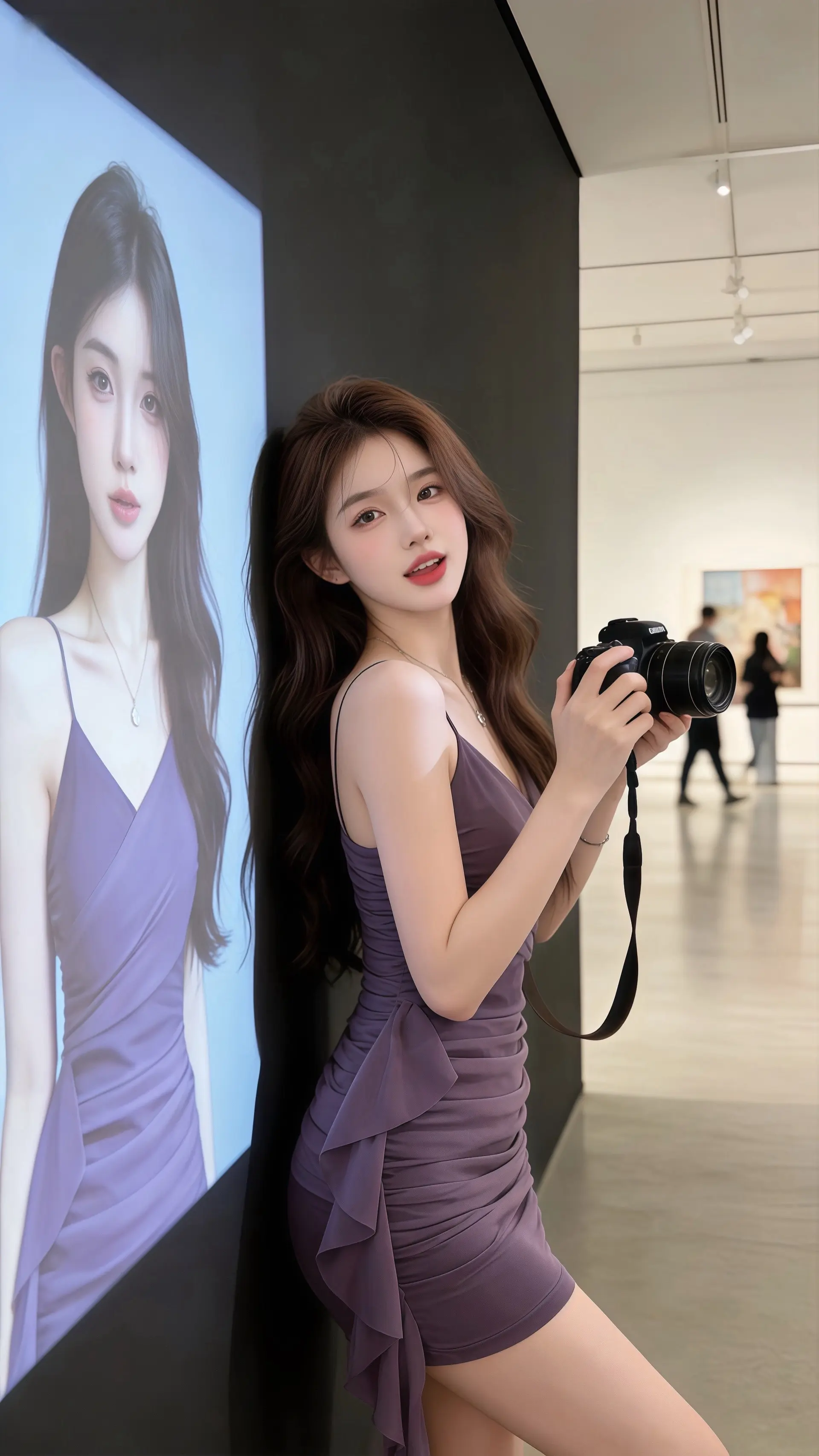 被易梦玲的中式美征服了法式鱼骨裙自带白月光滤镜姚安娜淡蓝色流光长裙造型...