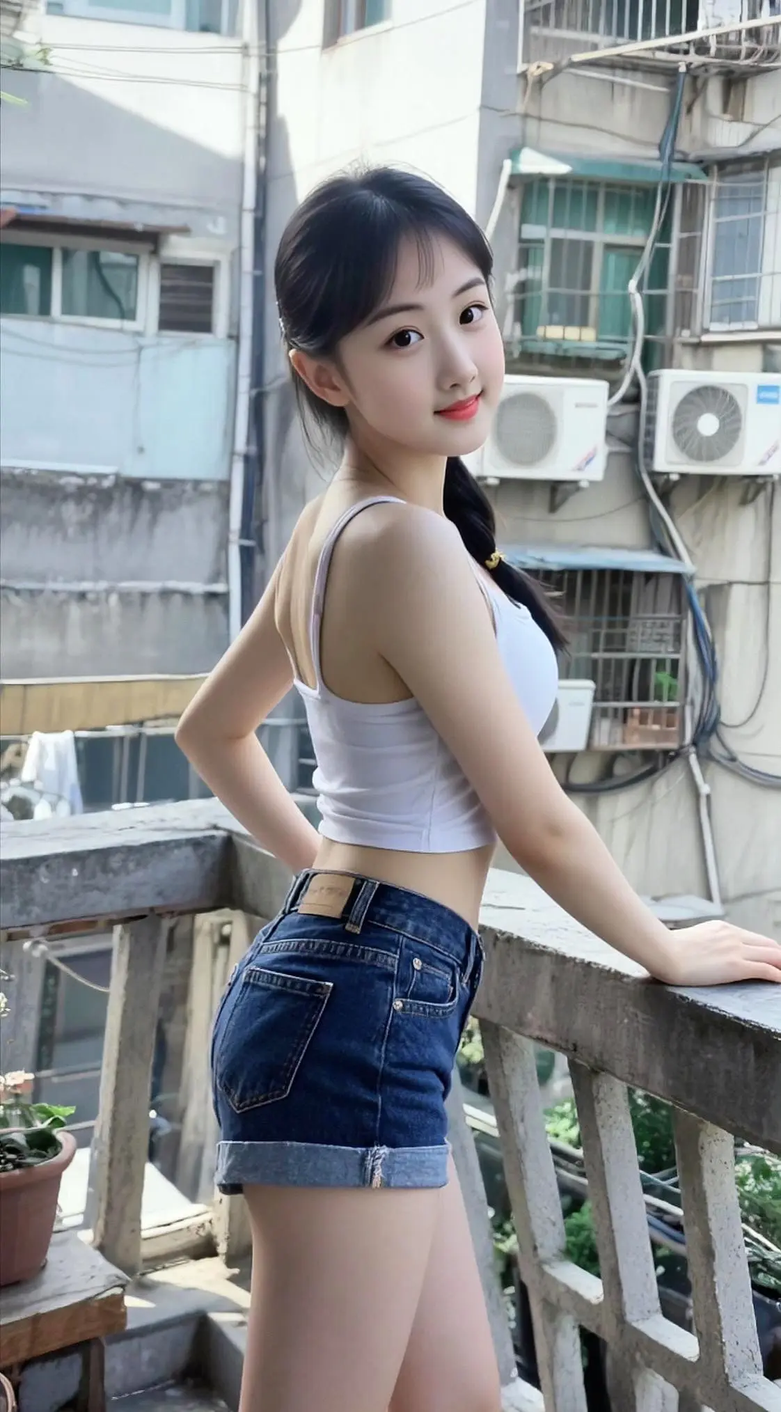 ai清新写真 少女暖光滤镜 ai纯净少女 AI怀旧街巷氛围感写真 ai创作