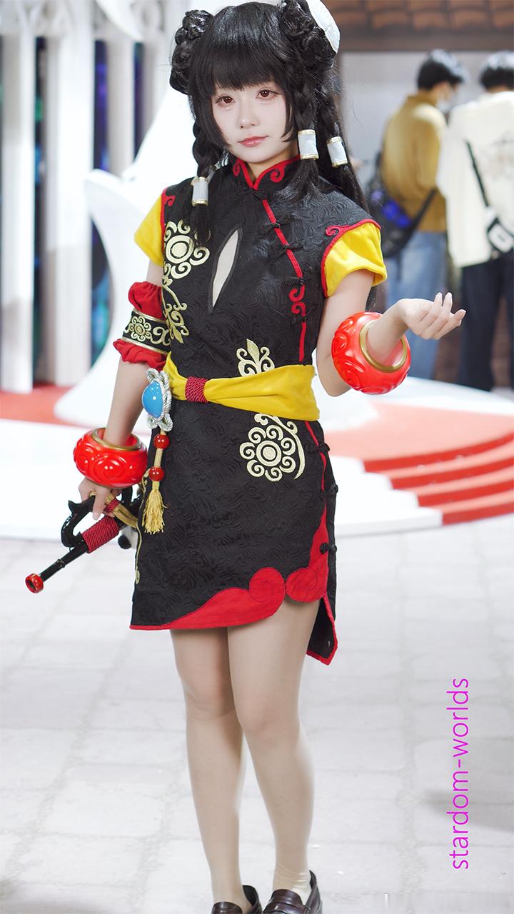 cosplay龙之谷广州漫展 龙之谷 艾琳旗袍 cos 可爱萌妹 2026萤火虫