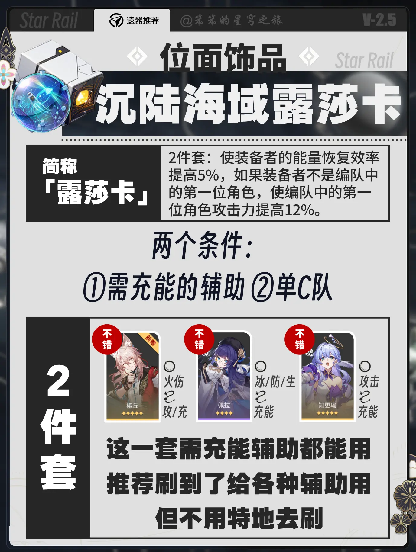 🐱大家好，我是笨笨的铲屎官 今天给大家带来的是2.5新遗器的攻略 2...