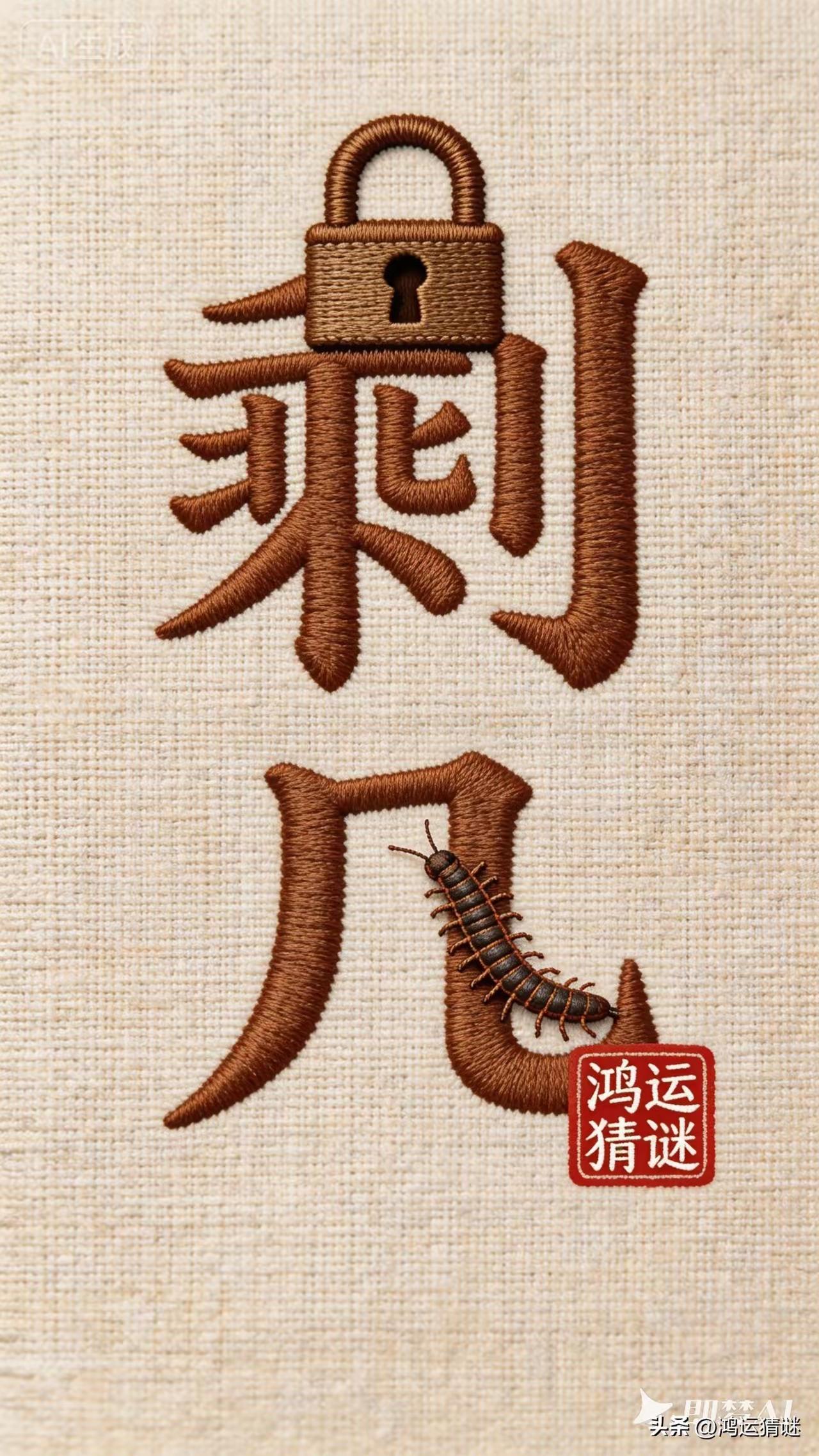 有锁有剩
有几有蜈蚣
表明就是所剩无几，手快抢得着