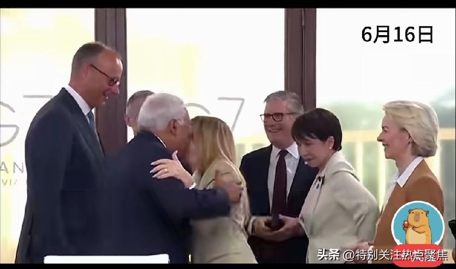 梅洛尼被拥吻，高市早苗干吃醋撇嘴
最近国际外交场上趣事不断。梅洛尼被拥吻，旁边的