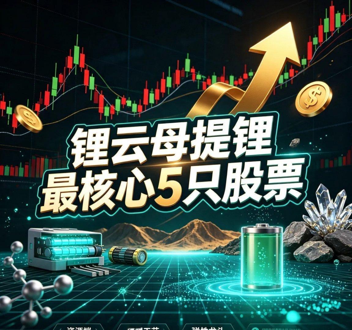 锂云母提锂最核心5只股票1、永兴材料（002756）股价：48.33元资源：控股