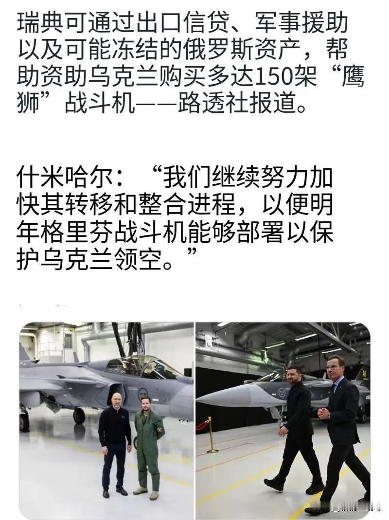 瑞典可以利用出口信贷、军事援助以及可能冻结的俄罗斯资产，帮助乌克兰购买多达150