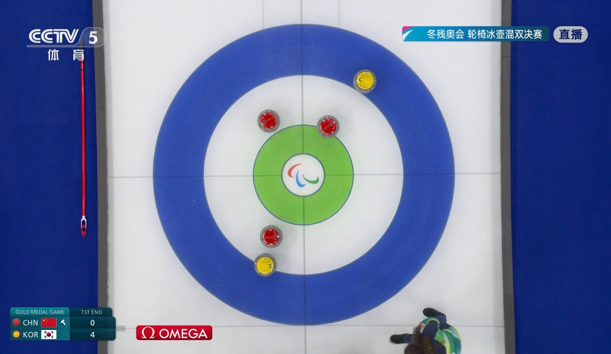 中国队第一局后手3分，3-0！冬残奥会