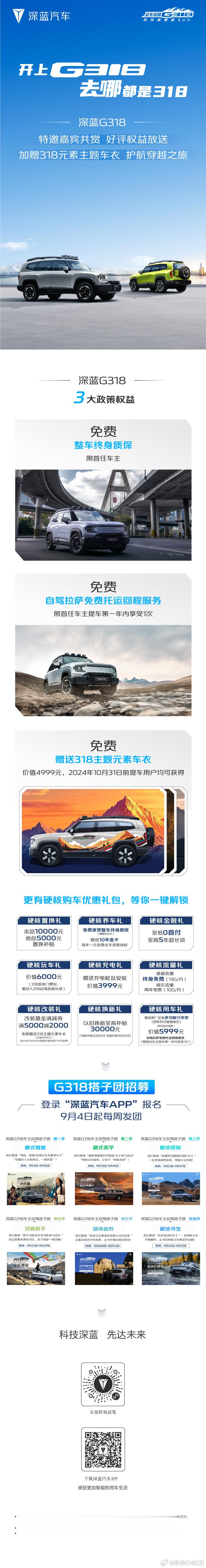 开上G318，去哪都是318三大政策加码，硬核购车礼包，自驾全程无忧伙伴搭子集结