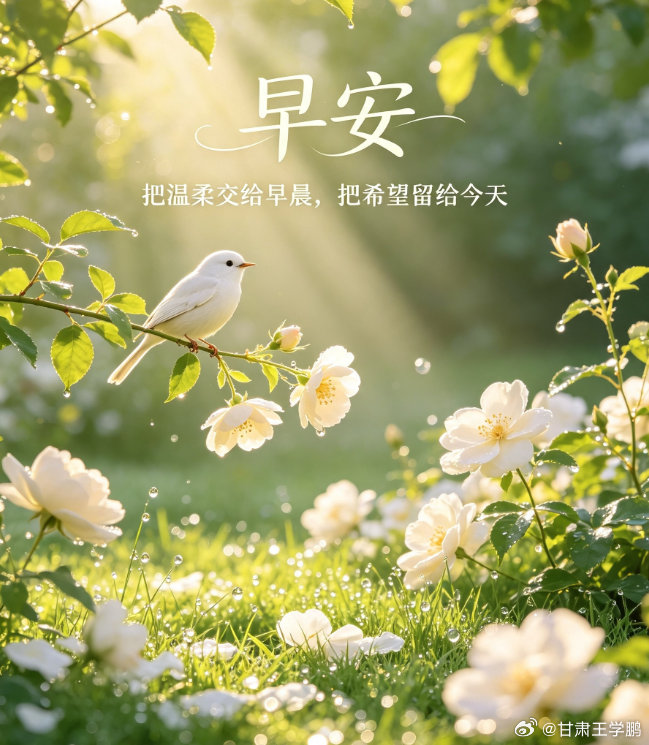 晨光破晓，烦恼消散，愿你三餐安稳，四季舒心。 