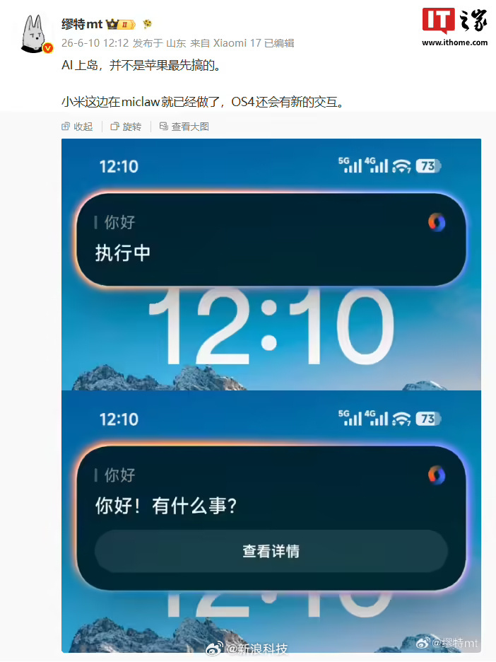 小米AI上岛还得是小米啊，国内最有灵性最敢创新的企业！ 