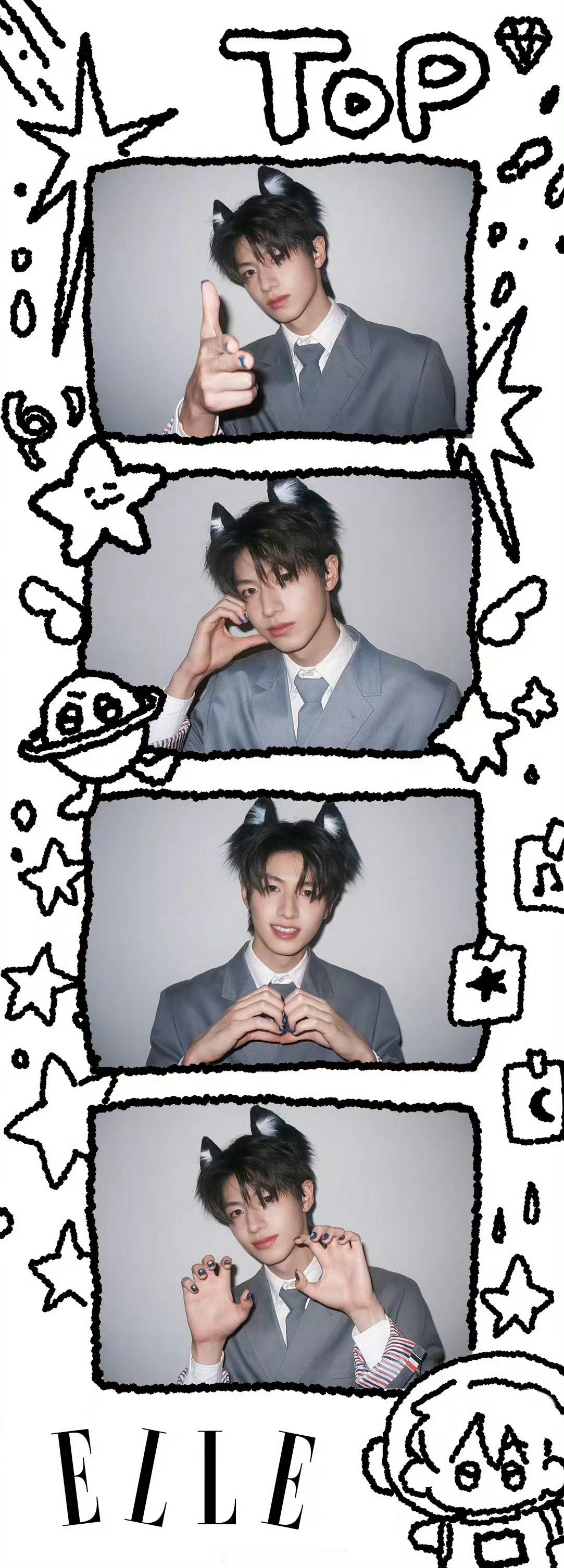 朱志鑫ELLE人生四格哇喔、很甜很萌还很帅喔、拍的真不错