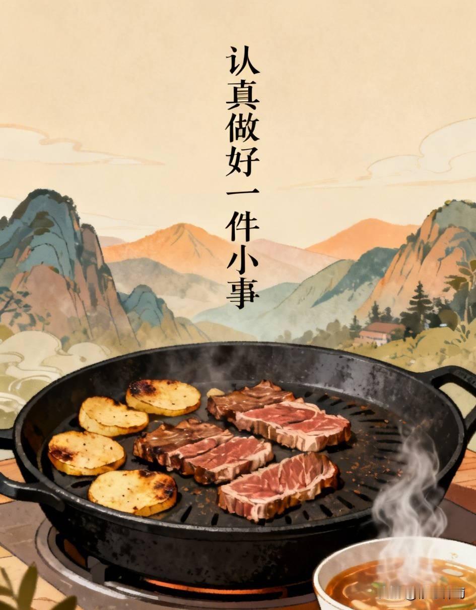 认真做好一件小事
 前不久去宽甸游玩，慕名打卡当地有名的“煎锅”美食。一锅五十元