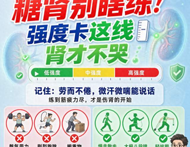 糖肾别瞎练：强度卡这线，肾才不哭