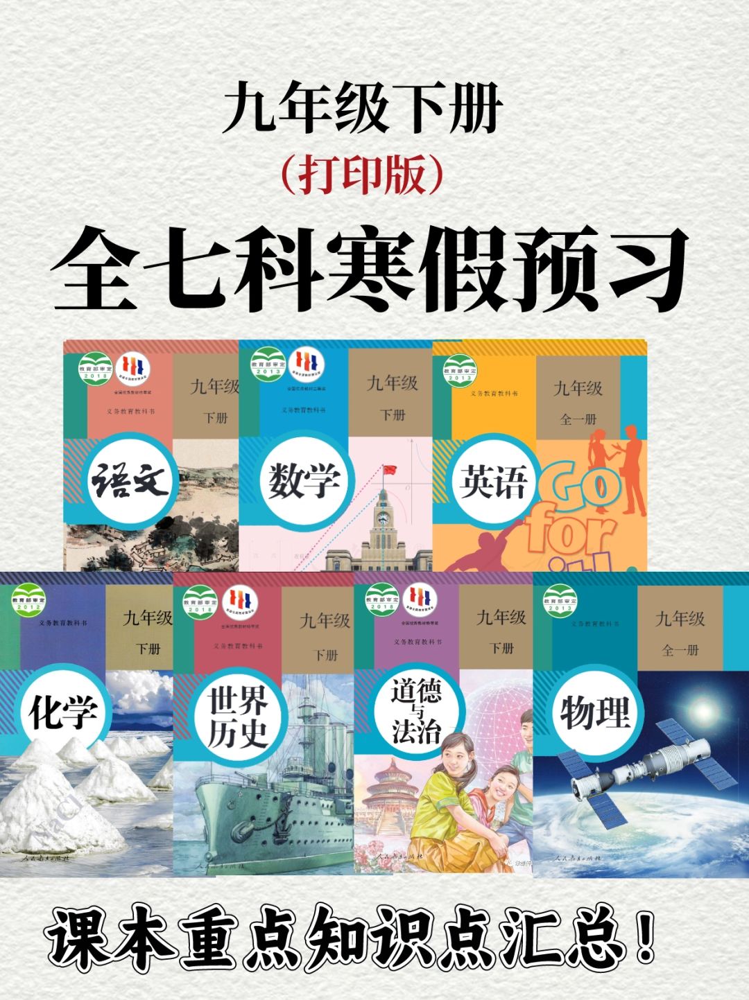九年级下册全科目寒假预习知识点总结