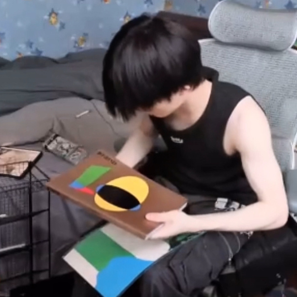 苏新皓拆的书是BranD杂志本身放在架子上的书是TASCHEN Basquiat