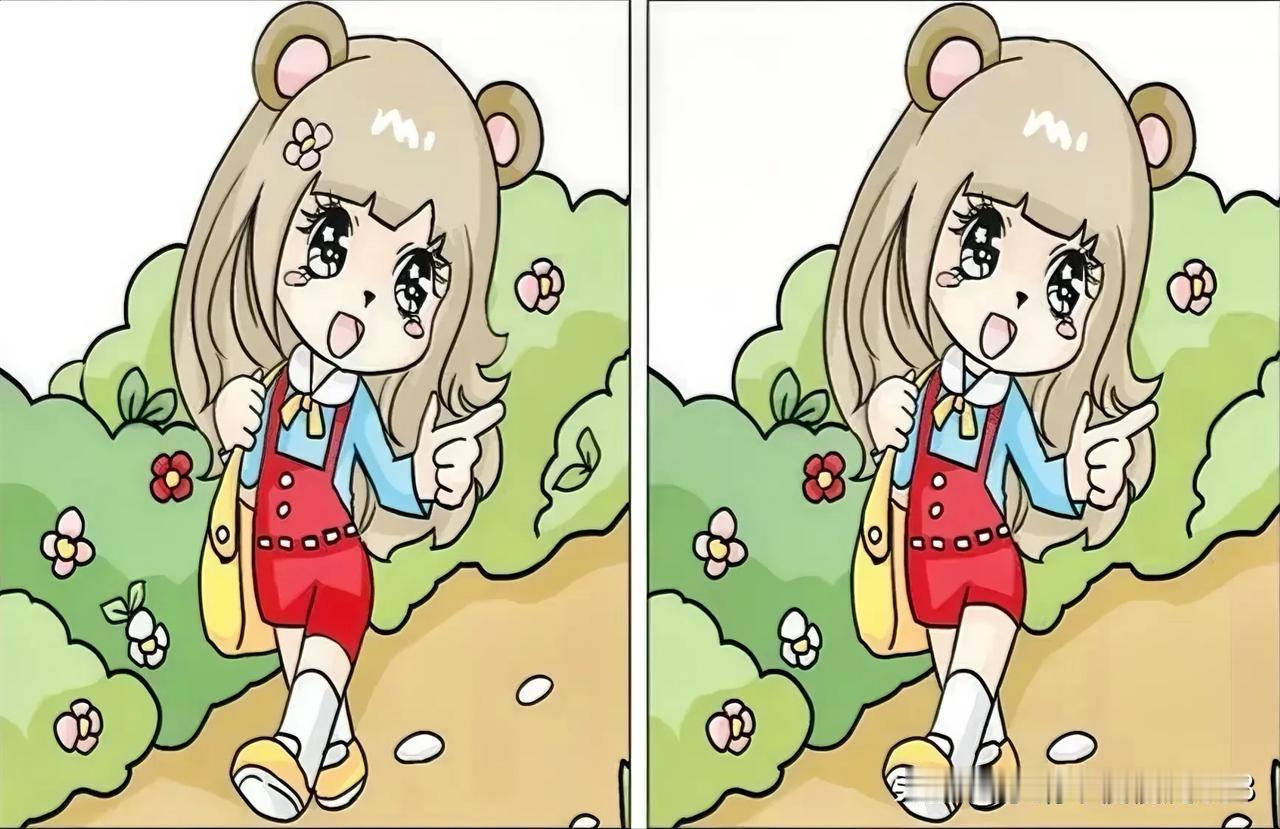 小萝莉笑如花，眉眼如画美如仙
找不同，细心的你能找到几处[灵光一闪]