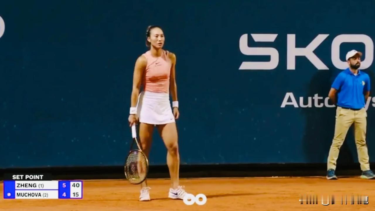 6-4，郑钦文拿下第一盘！WTA250帕勒莫站女单决赛，赛会前两号种子郑钦文郑钦