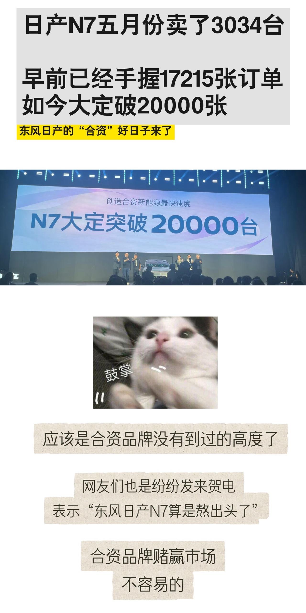 东风日产N7的大定破了2万了，这对于合资品牌来说，的确可以呀这数据

这都是哪些