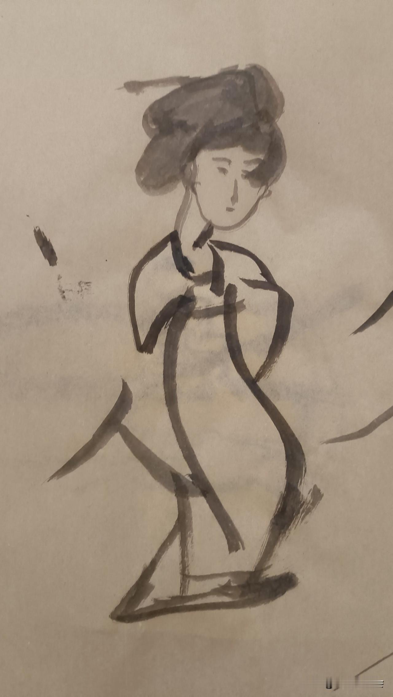 这画作，还需不需要花钱继续深造呢？闺女看我练字，拿起毛笔也想试试。写了几个字，她
