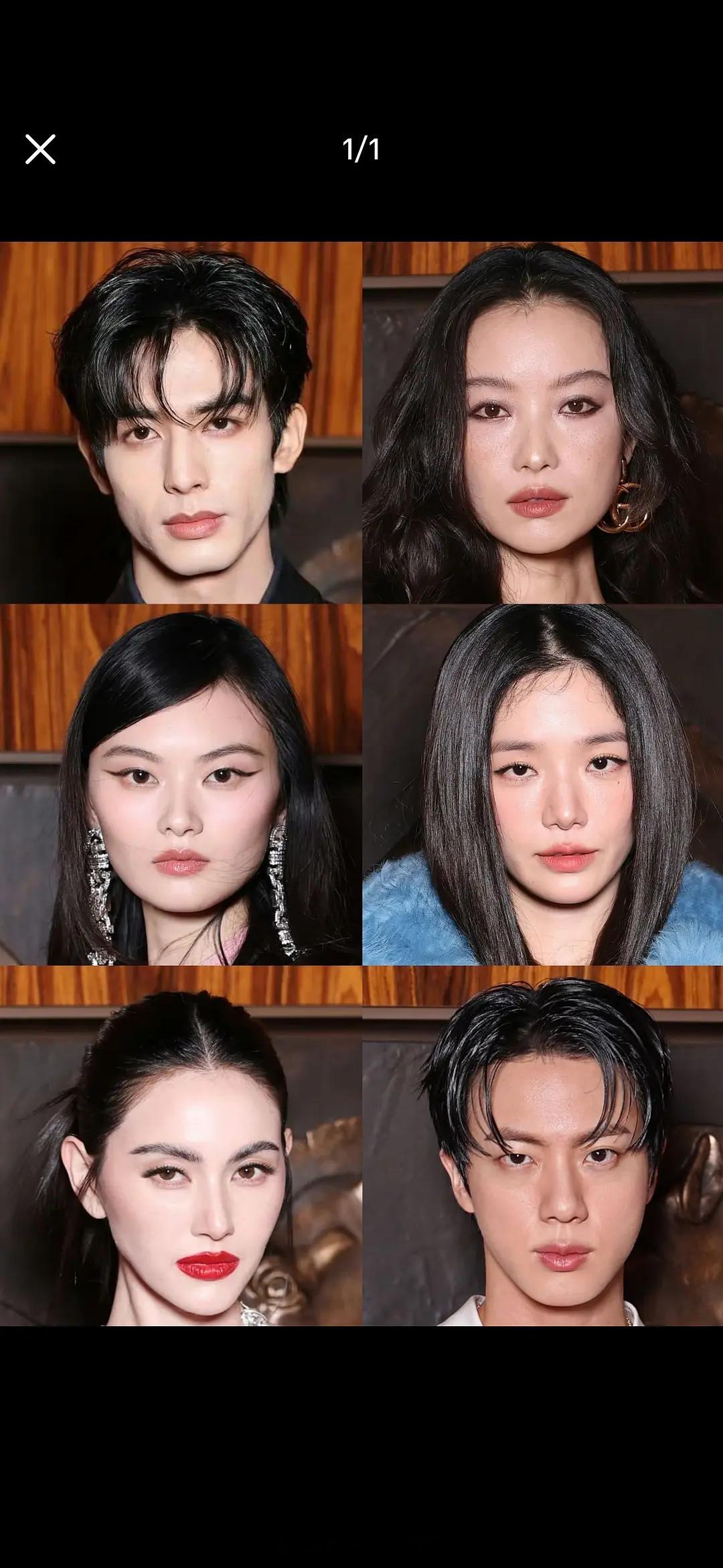 GUCCI大秀G社怼脸生图，看上去谁扛住镜头了？Gucci时装周 ​​​