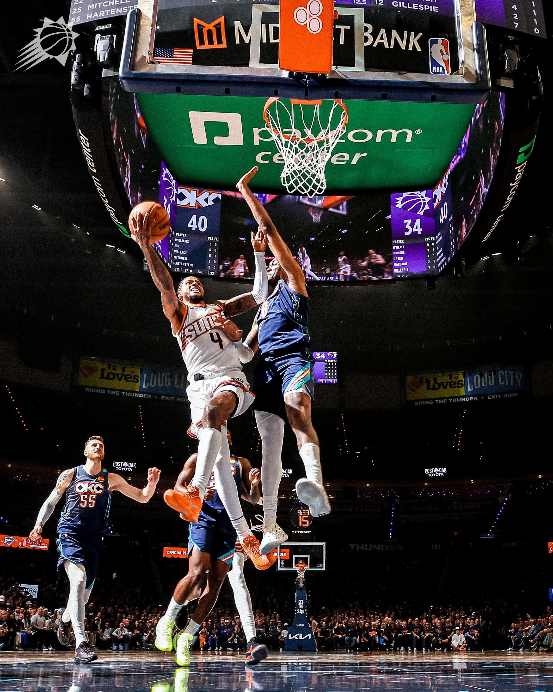 顽强‼️第四节我们奋力反扑 打出了23-10菲尼克斯太阳 ｜太阳vs雷霆 ｜ 