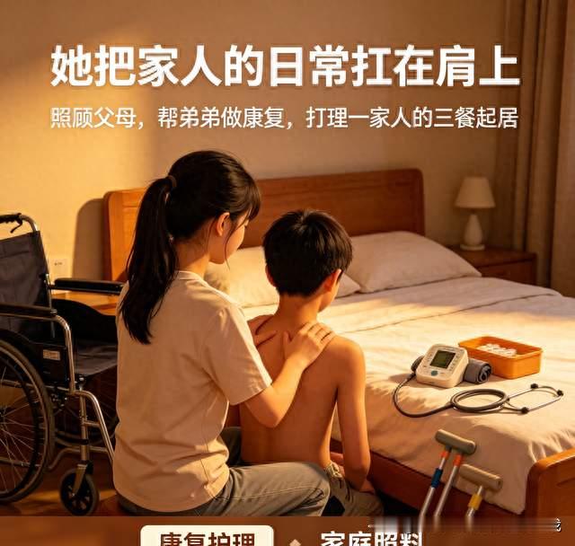 父母重病弟弟偏瘫 00后女孩养全家