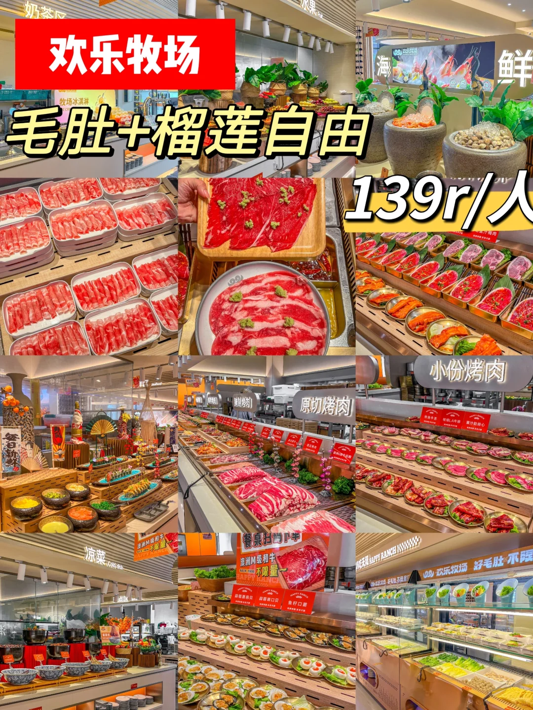 深圳唯一能吃回本的自助餐，毛肚➕榴莲任性