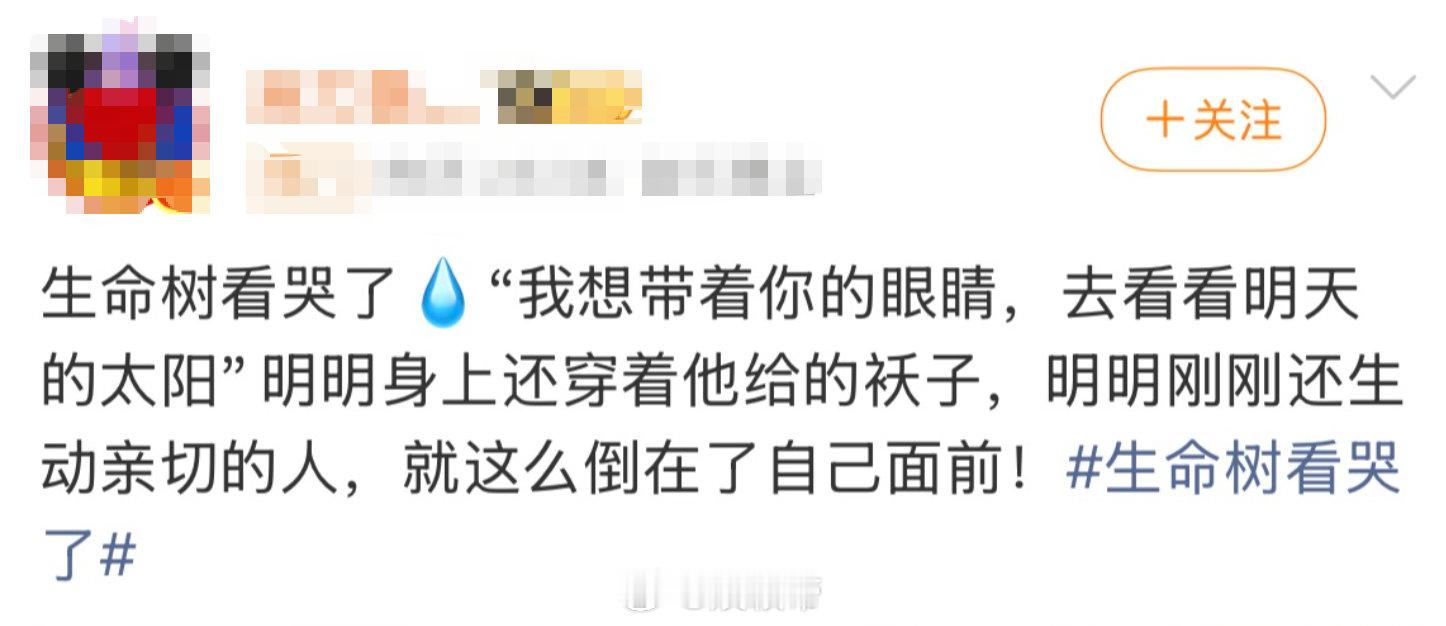 看生命树以为高反了其实哭猛了电视剧生命树 纸巾预警！《生命树》的后劲太大了。以为