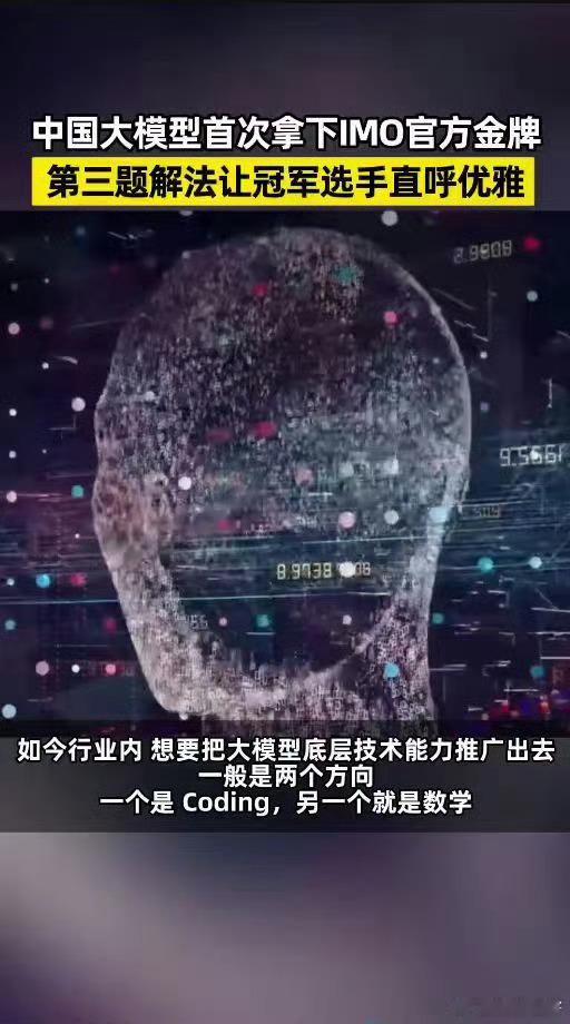 中国大模型首次拿下IMO官方金牌 今年科技圈最振奋人心的消息，国产dots-no