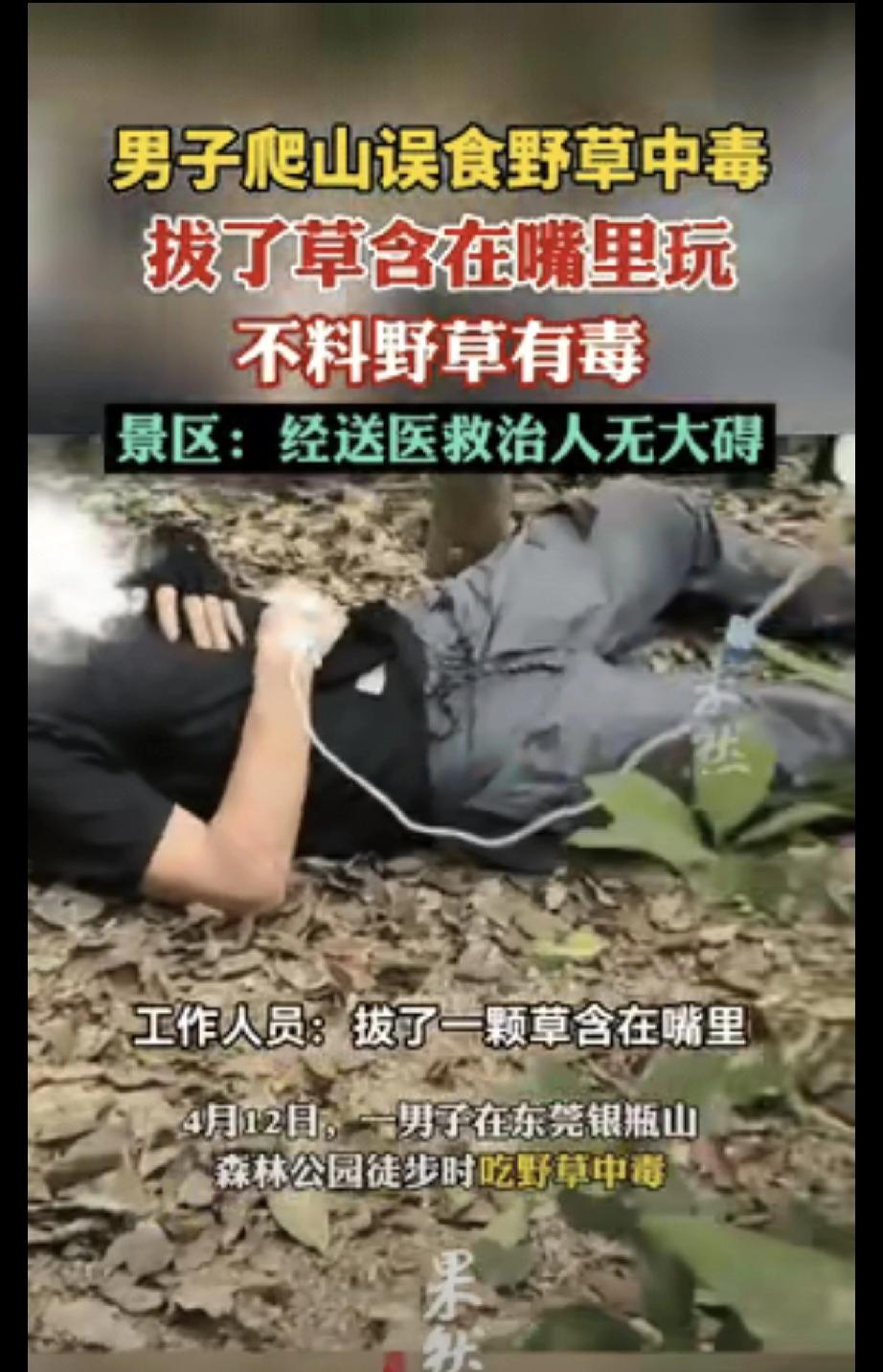 破案了！广东东莞，一男子和好友来到银瓶山徒步，不料半路上突然呕吐不止，瘫倒在地，