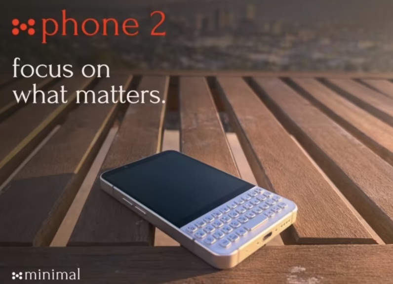国外公司发布的新款全键盘手机 Minimal Phone 2。该机目前处于众筹模