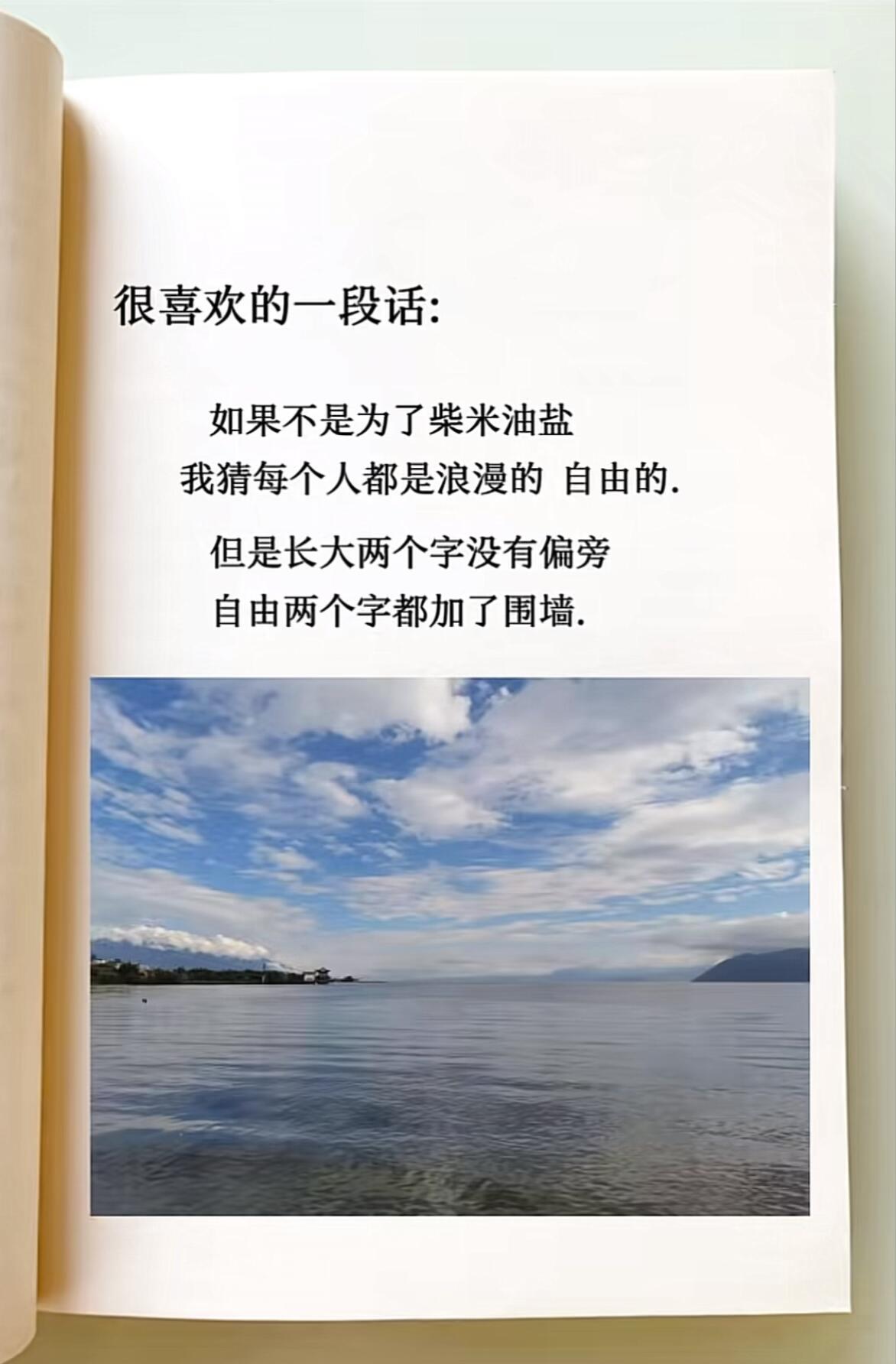 很喜欢的一段话 