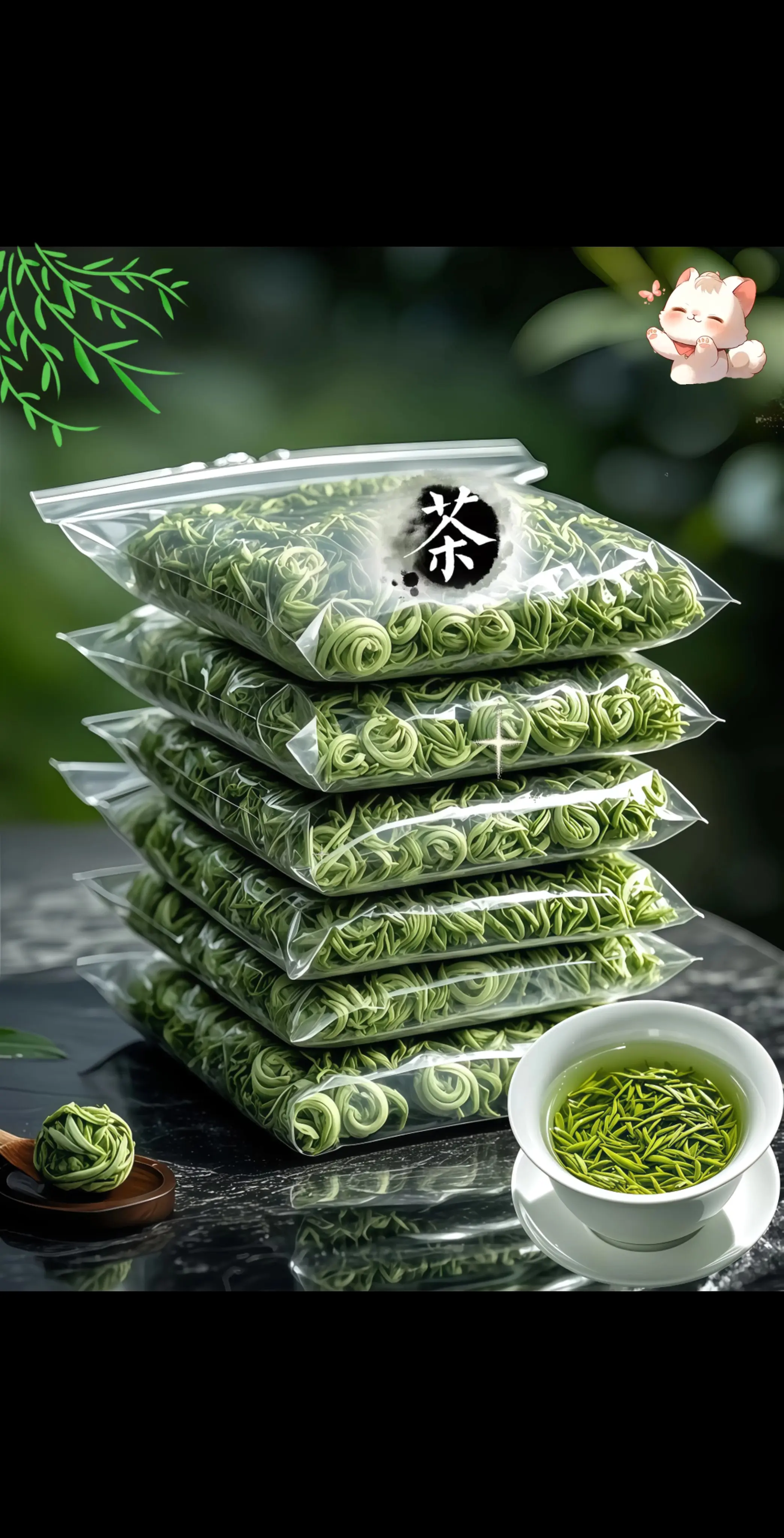 正宗贵州都匀毛尖绿茶春茶新茶上市啦！春日，都匀的茶山云雾缭绕，鲜嫩的茶...