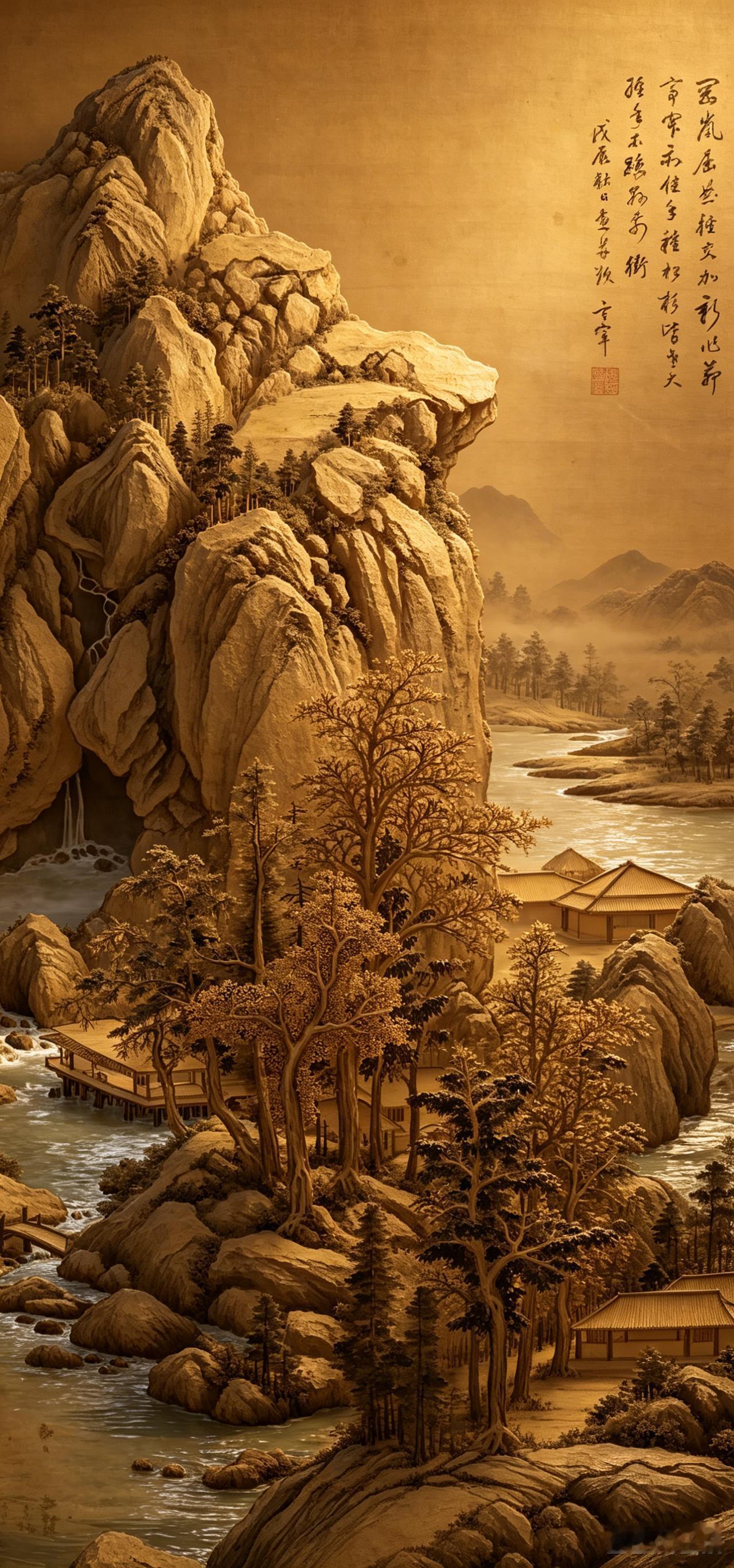 董其昌这人，当大官，住豪宅，偏画个破茅亭。其实，这才是他的精神岗位！（董其昌《山