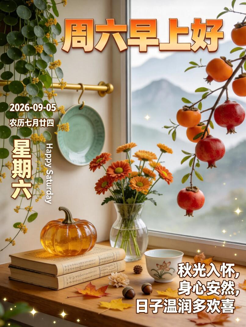 2026.9.5周六早安祝福图片壁纸拿图吱一声噢～ 