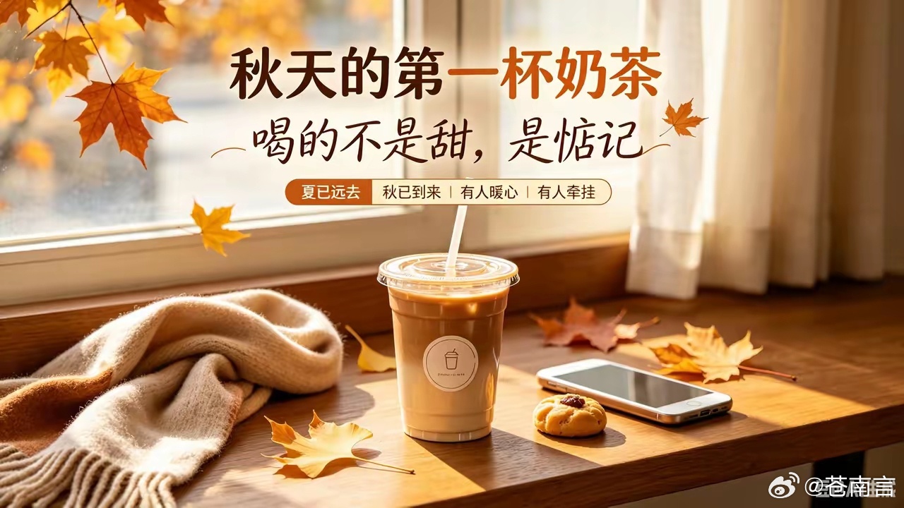 秋天第一杯奶茶到底在喝什么很多人不理解，一杯普通奶茶，为什么年年立秋都要火一把。