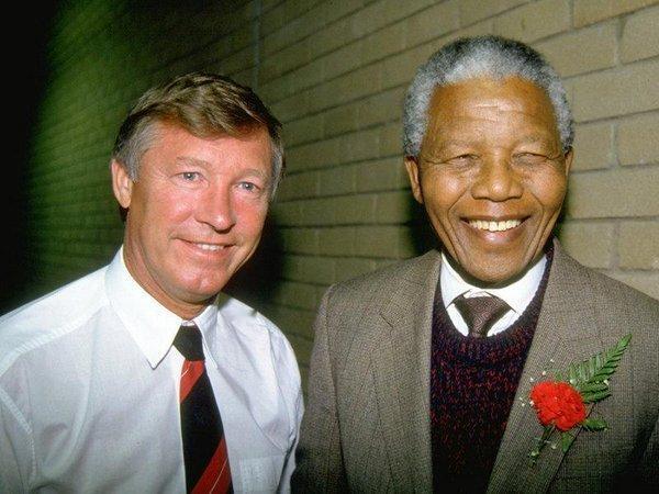Alex Ferguson and Nelson Mandela, 1993. 
