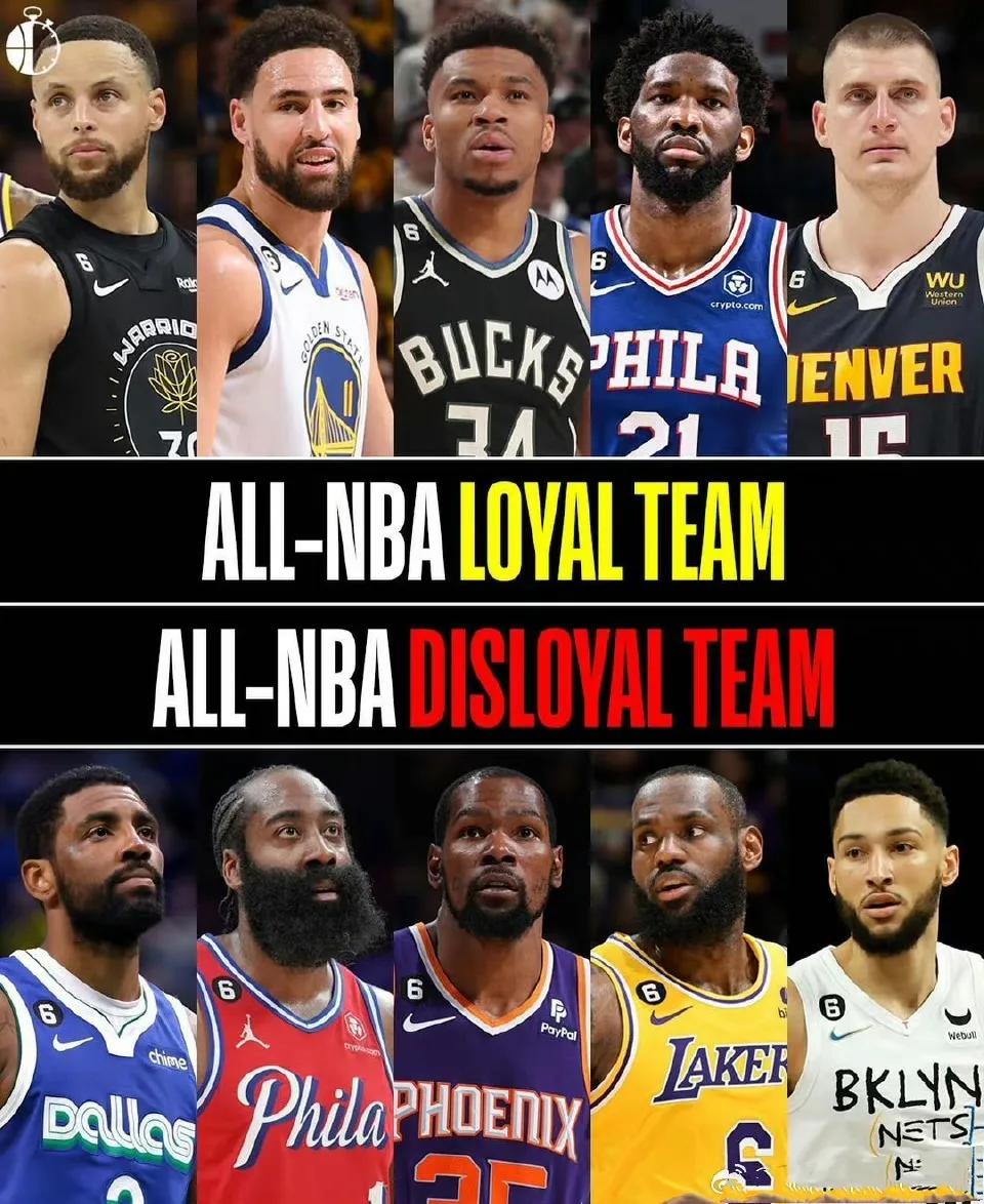 NBA忠诚队VS抱团队，哪边更强？

五大忠诚球员：库里，汤普森，字母哥，恩比德