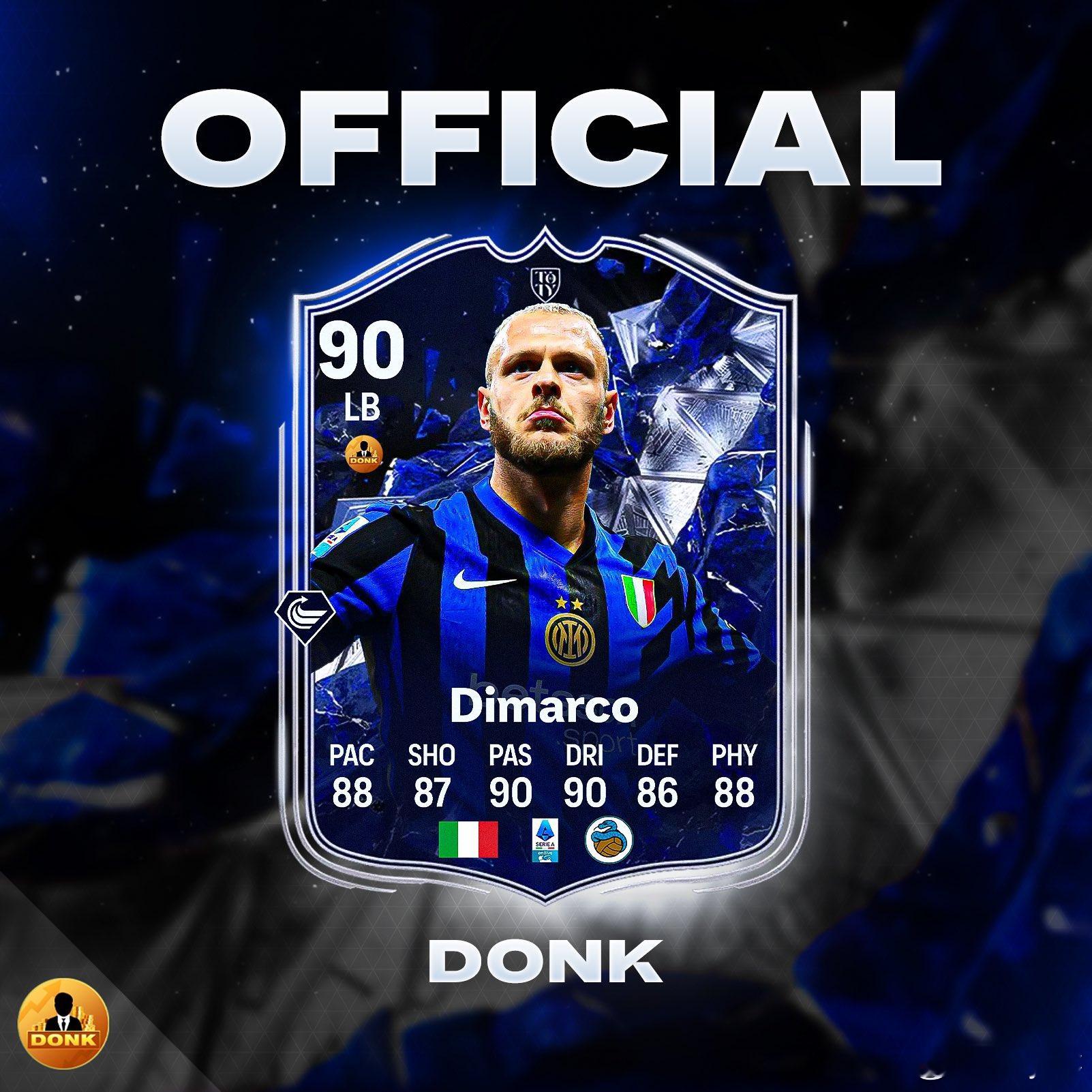 TOTY荣誉提名 迪马尔科 的SBC将会推出。 