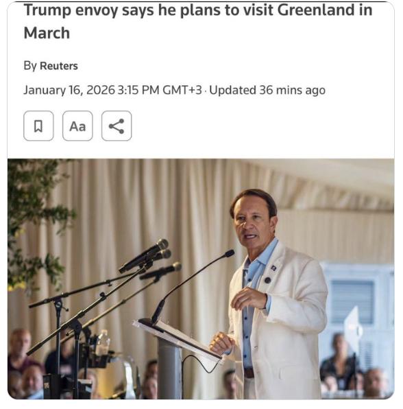 【格陵兰岛仍将是攻击目标——特朗普团队正在推进针对该岛的计划。 】特朗普的特使杰