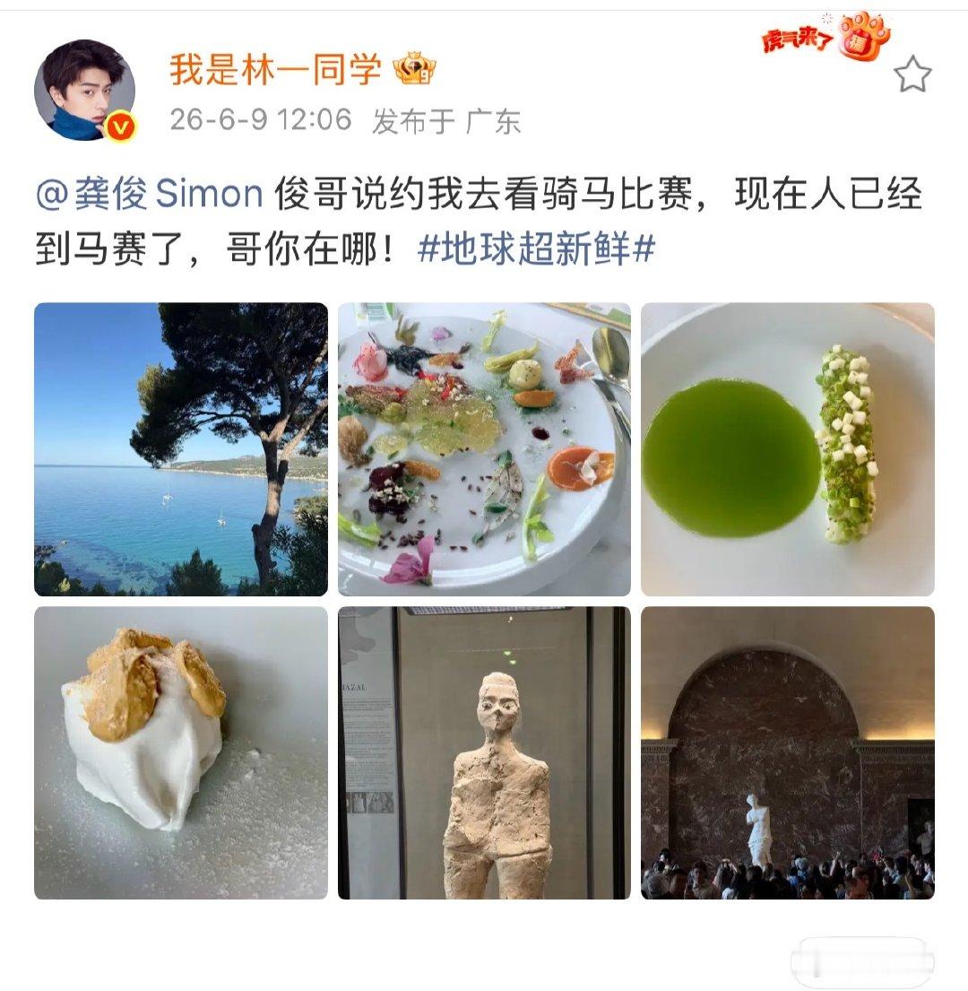 林一在等龚俊看马赛 林一问龚俊在哪 林一在等龚俊看马赛 