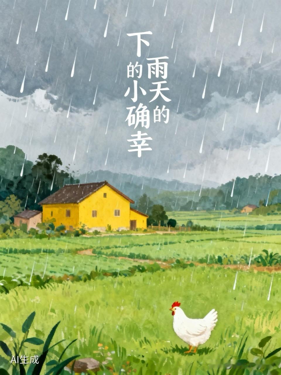 今天滴滴啦啦下了一天的雨，上午美美的睡了一觉，下午和我妈一起去嫂子家帮忙剪大蒜。